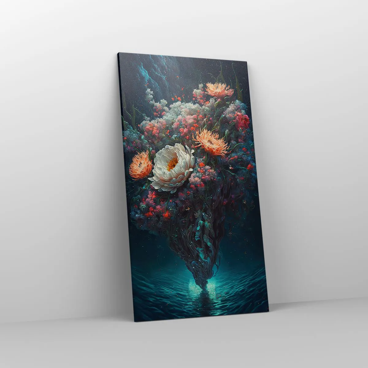 Canvastavla - Bild på duk - Märklig trädgård - 55x100 cm