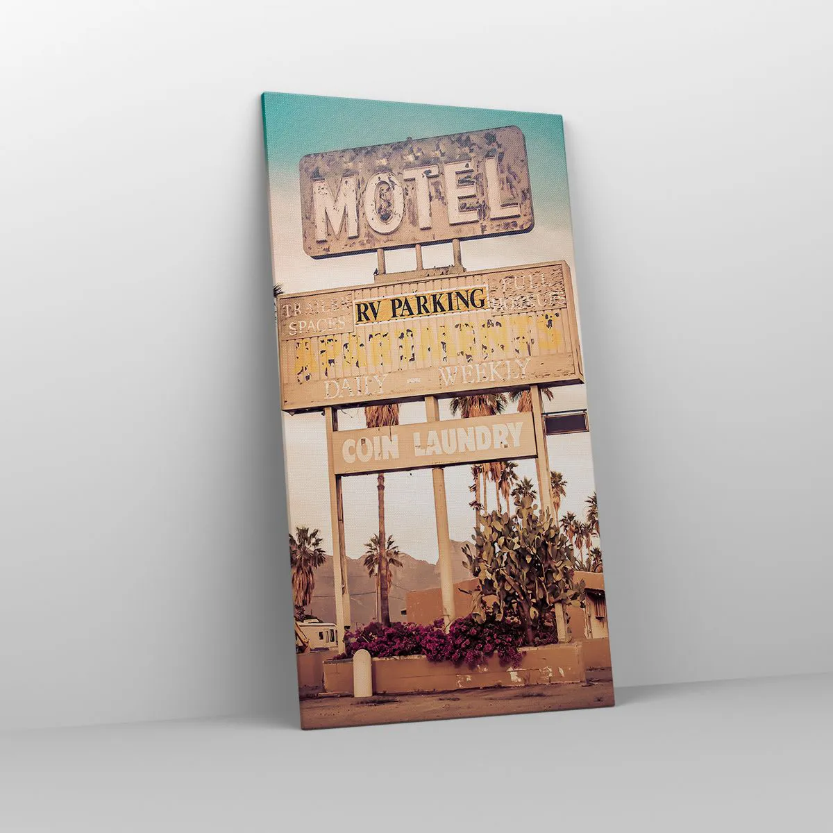 Lærredstryk - Billede på lærred - Her er tiden standset - 65x120 cm