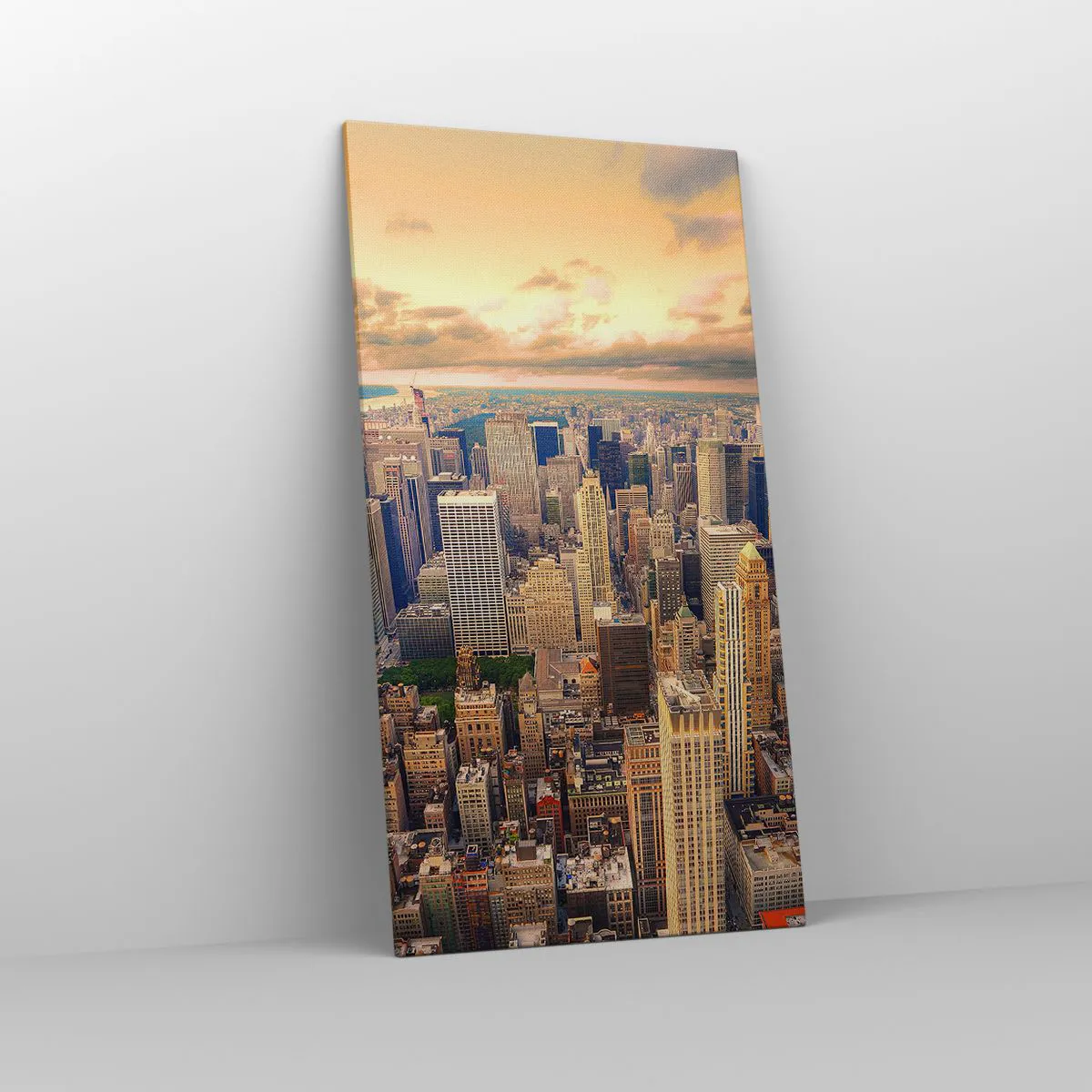 Impression sur toile - Image sur toile - Métropole dorée - 65x120 cm