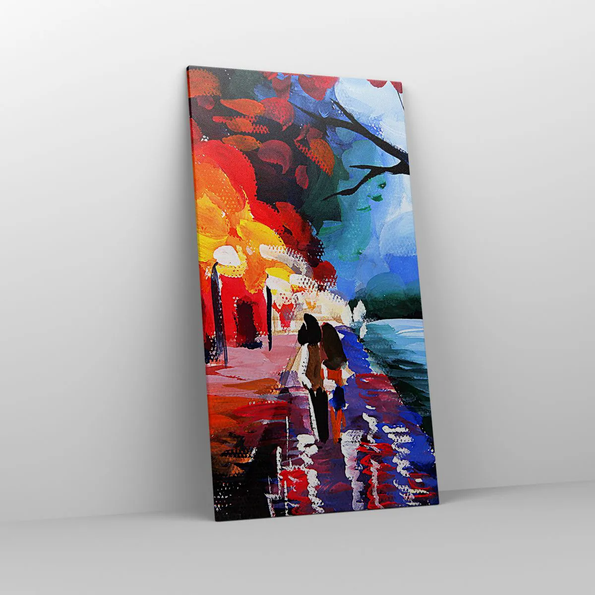 Quadro em tela - Outono ardente no parque - 65x120 cm