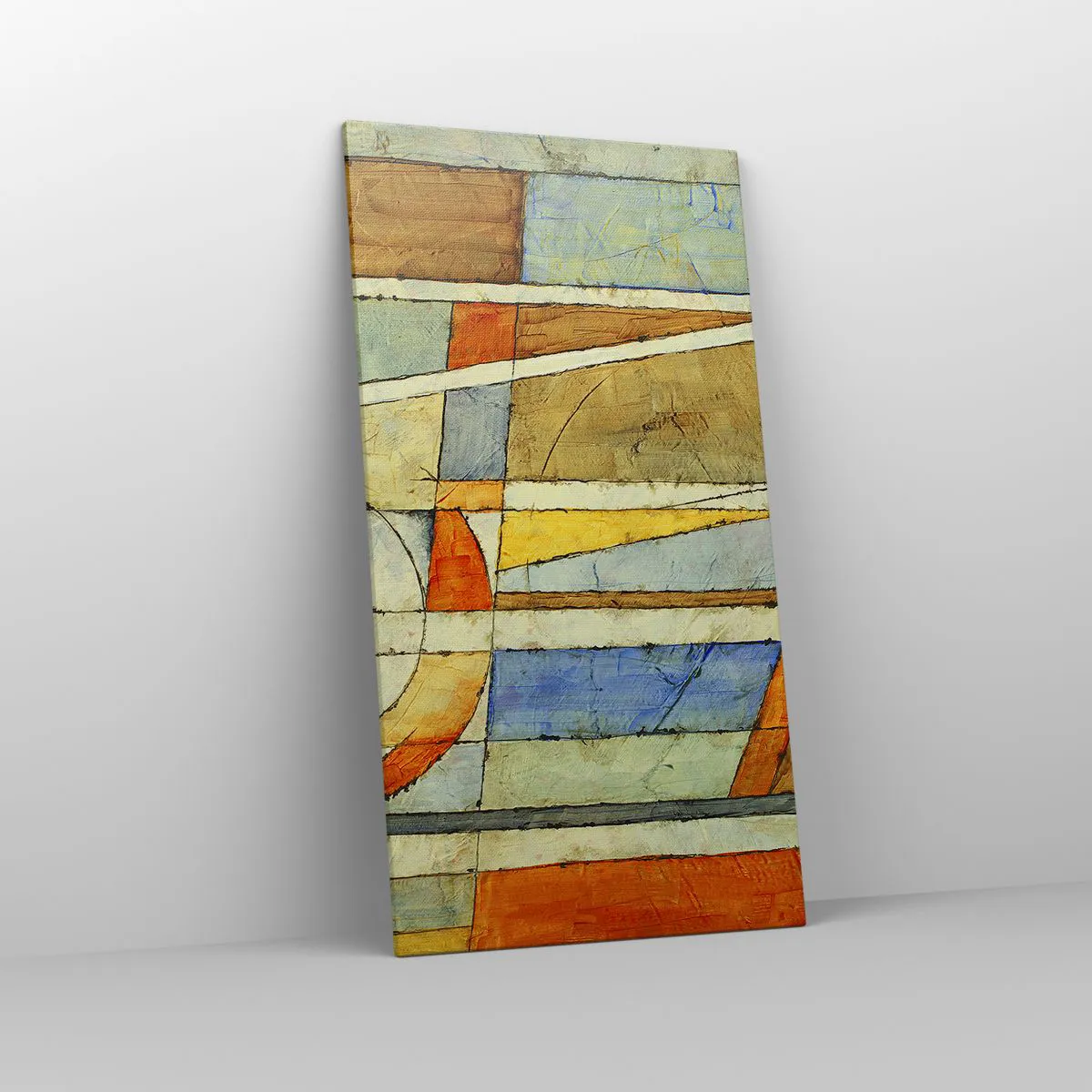 Tablou pe pânză - Cubismul în construcție - 65x120 cm