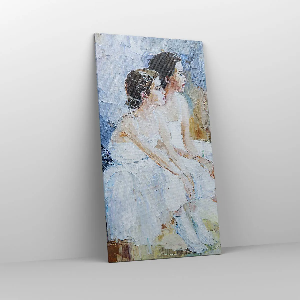 Lærredstryk - Billede på lærred - Hvile for unge svaner - 65x120 cm