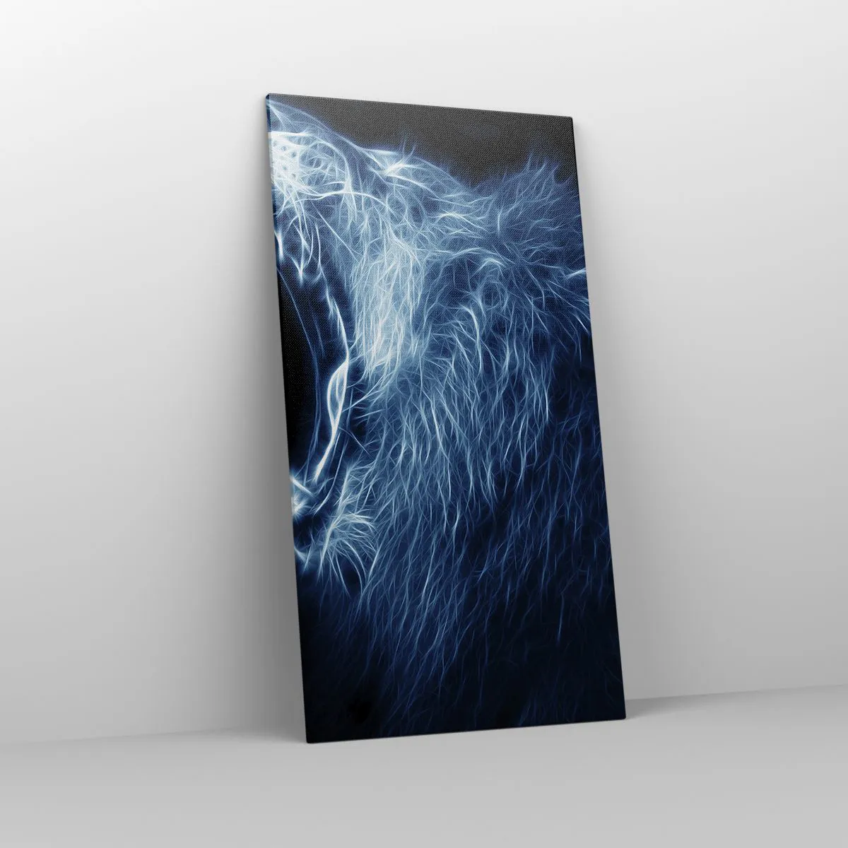 Lærredstryk - Billede på lærred - Kongens flammende vrede - 65x120 cm