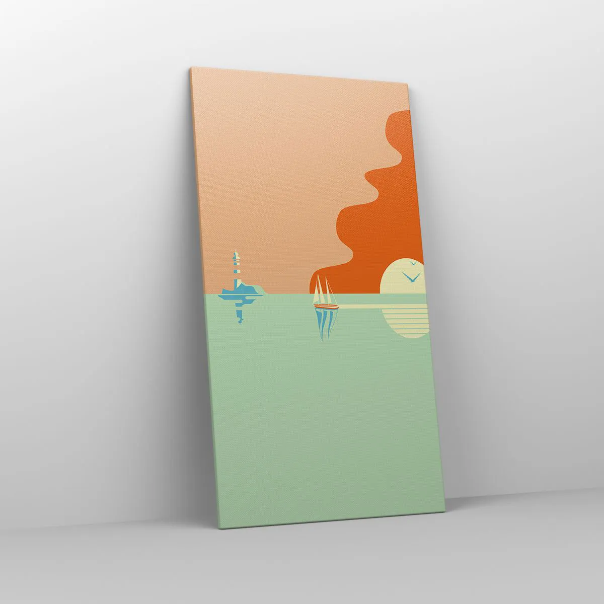 Lærredstryk - Billede på lærred - Det perfekte havlandskab - 65x120 cm