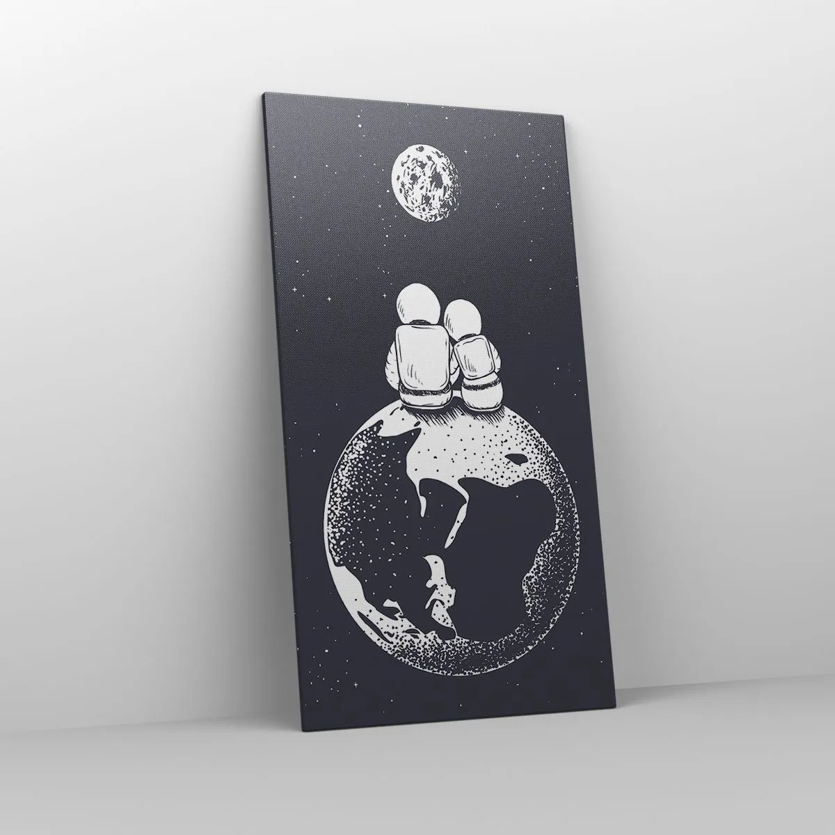 Canvas picture - Cosmic Love Story - 65x120 cm