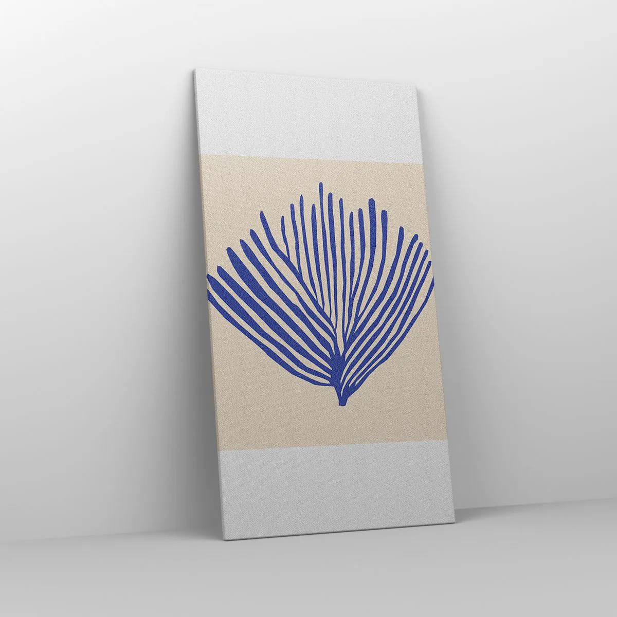 Impression sur toile - Image sur toile - Éventail bleu - 65x120 cm