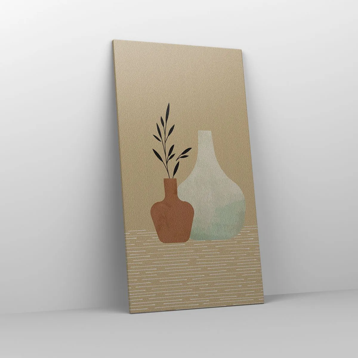 Bild auf Leinwand - Leinwandbild - Vase und ihre Idee - 65x120 cm