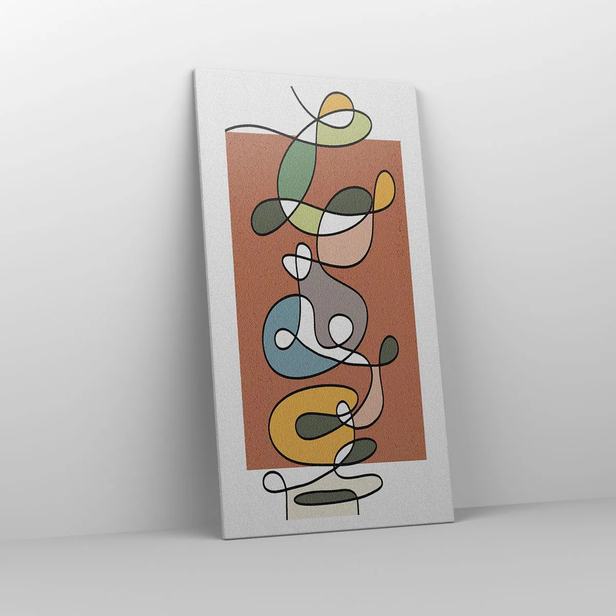 Impression sur toile - Image sur toile - Abstraction : danse colorée - 65x120 cm