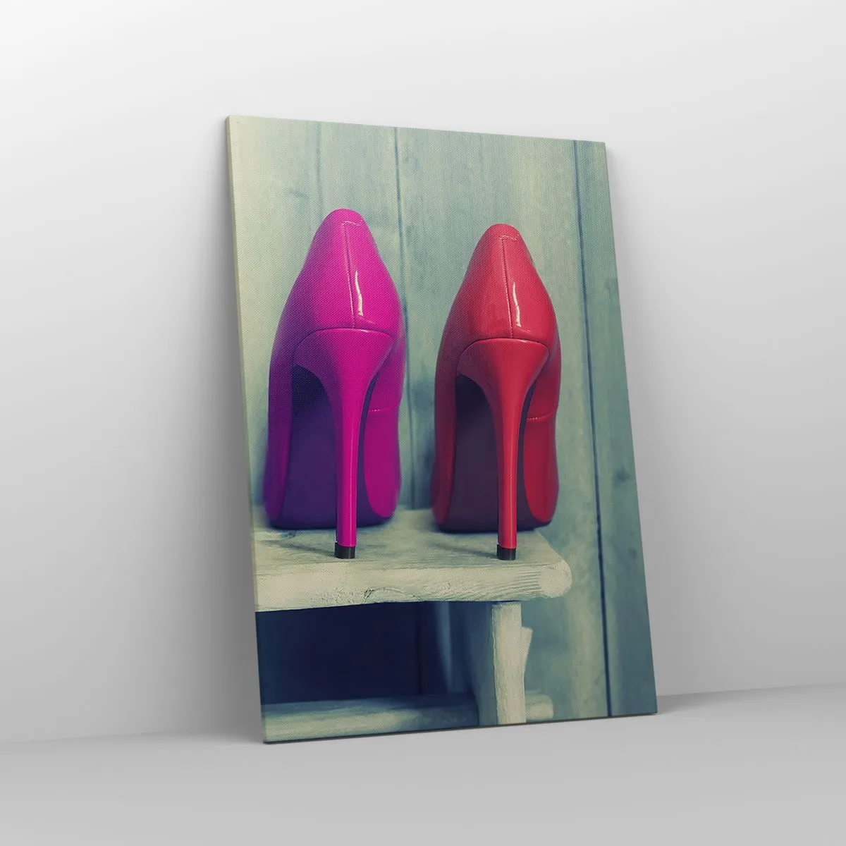 Lærredstryk - Billede på lærred - Gå på en regnbue - 70x100 cm