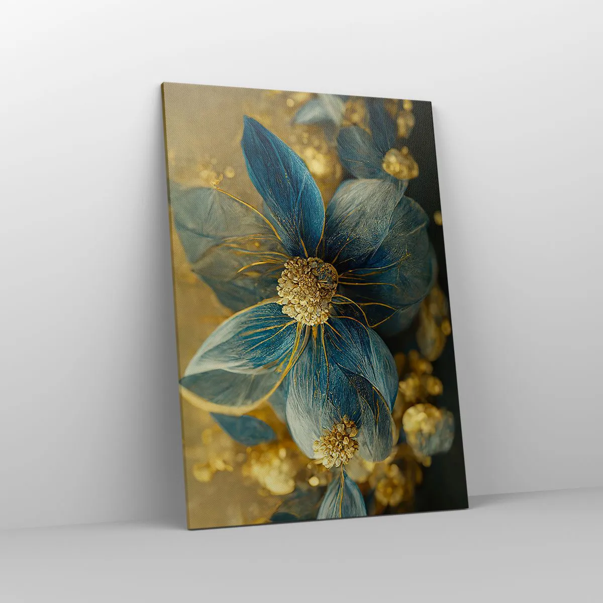 Quadro em tela - Florescer com ouro - 70x100 cm