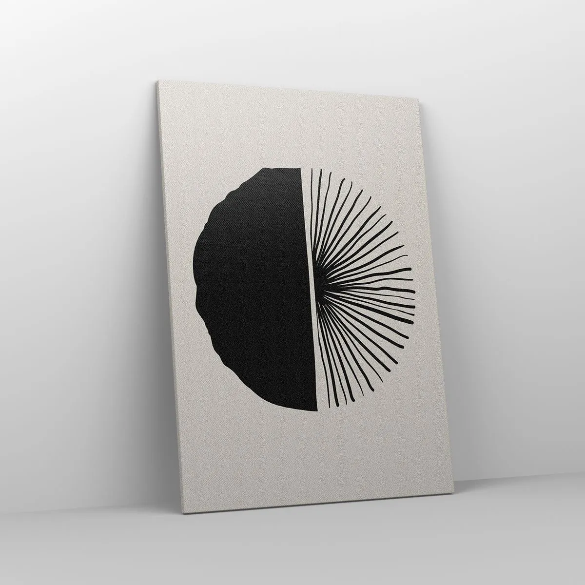 Obraz na płótnie - Minimalistyczny czarny motyw na jasnym tle - 70x100cm - Wachlarz możliwości - Nowoczesna dekoracja ścienna do salonu i sypialni ARTTOR