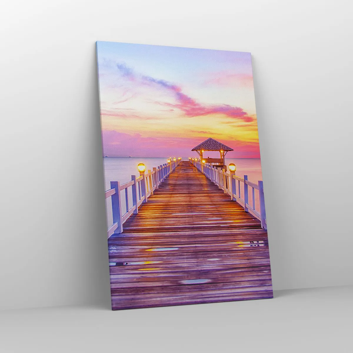 Canvas picture - Lilac and Gold Silence of an Evening - 80x120 cm