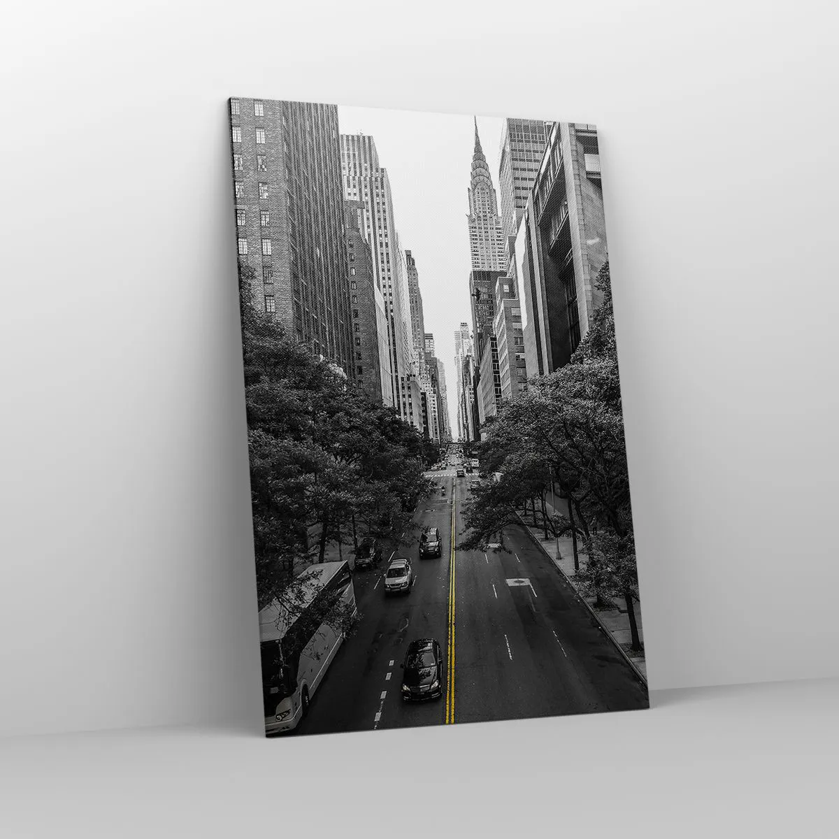 Cuadro sobre lienzo - Impresión de Imagen - Mañana de Nueva York - 80x120 cm