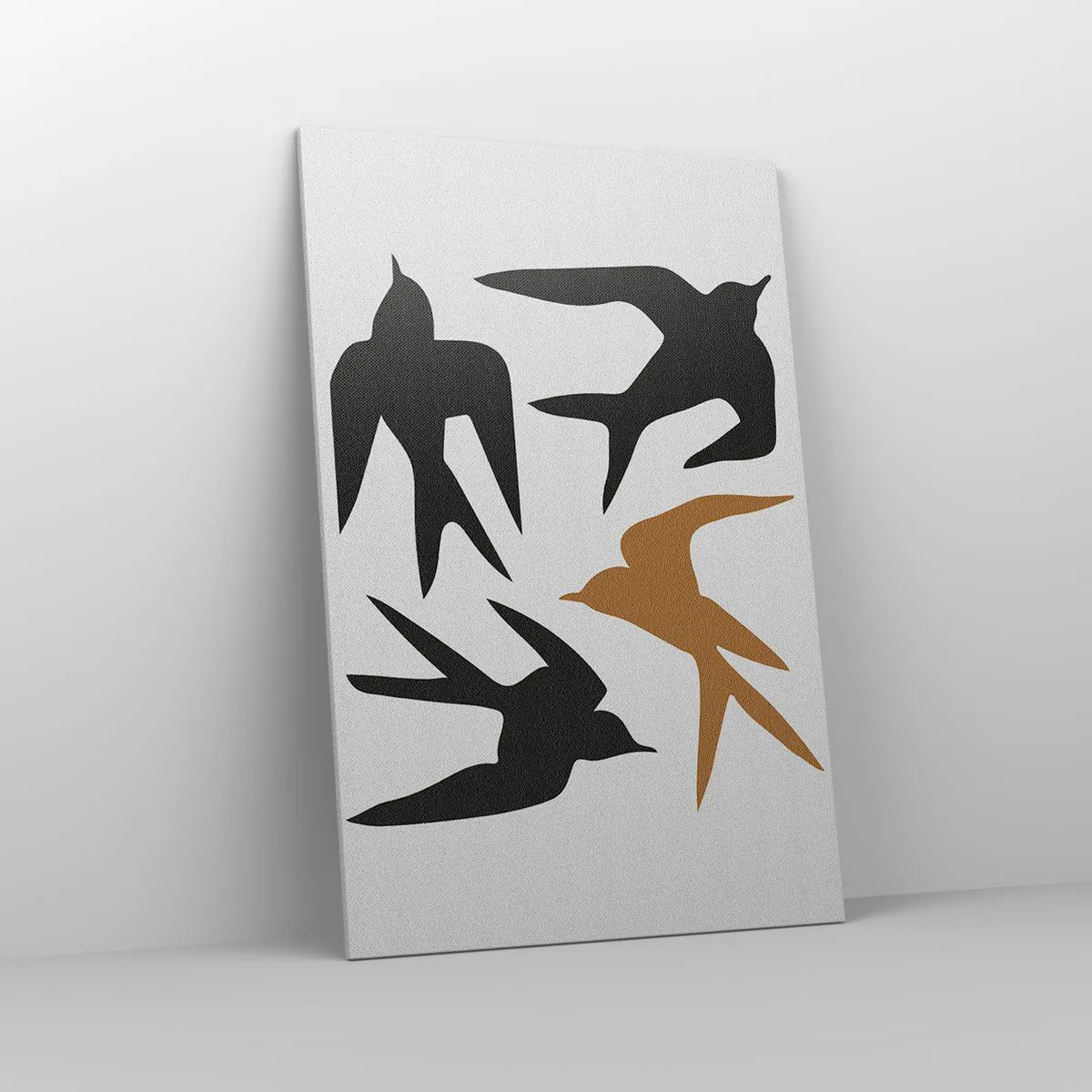 Canvastavla - Bild på duk - Svalornas lek - 80x120 cm