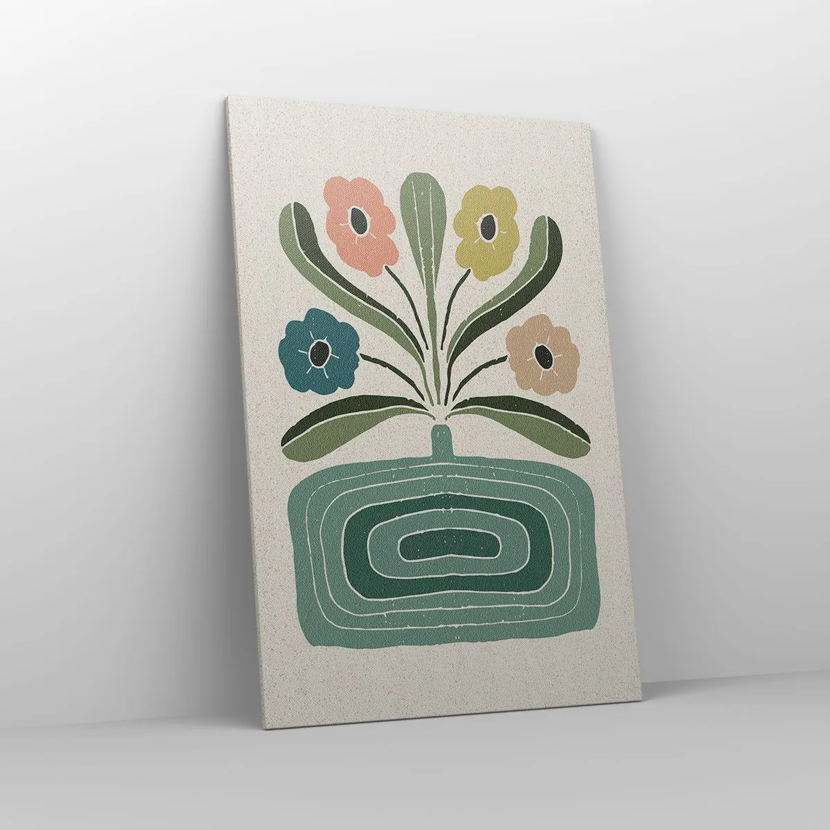 Schilderen op canvas - Symmetrisch boeket - 80x120 cm