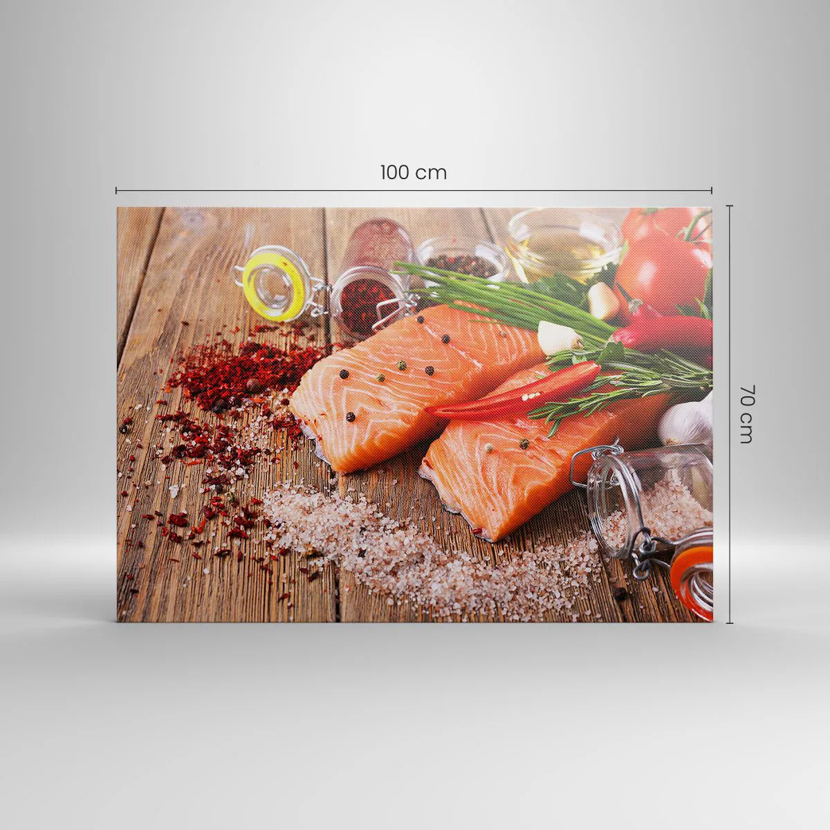 Schilderen op canvas - Noors avontuur in de keuken - 100x70 cm