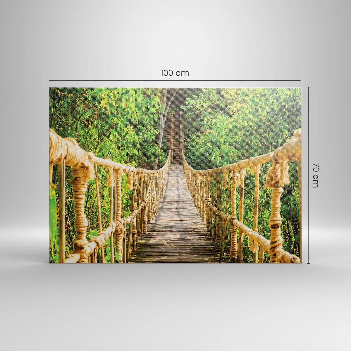 Tablou pe pânză - Suspendat în verde - 100x70 cm