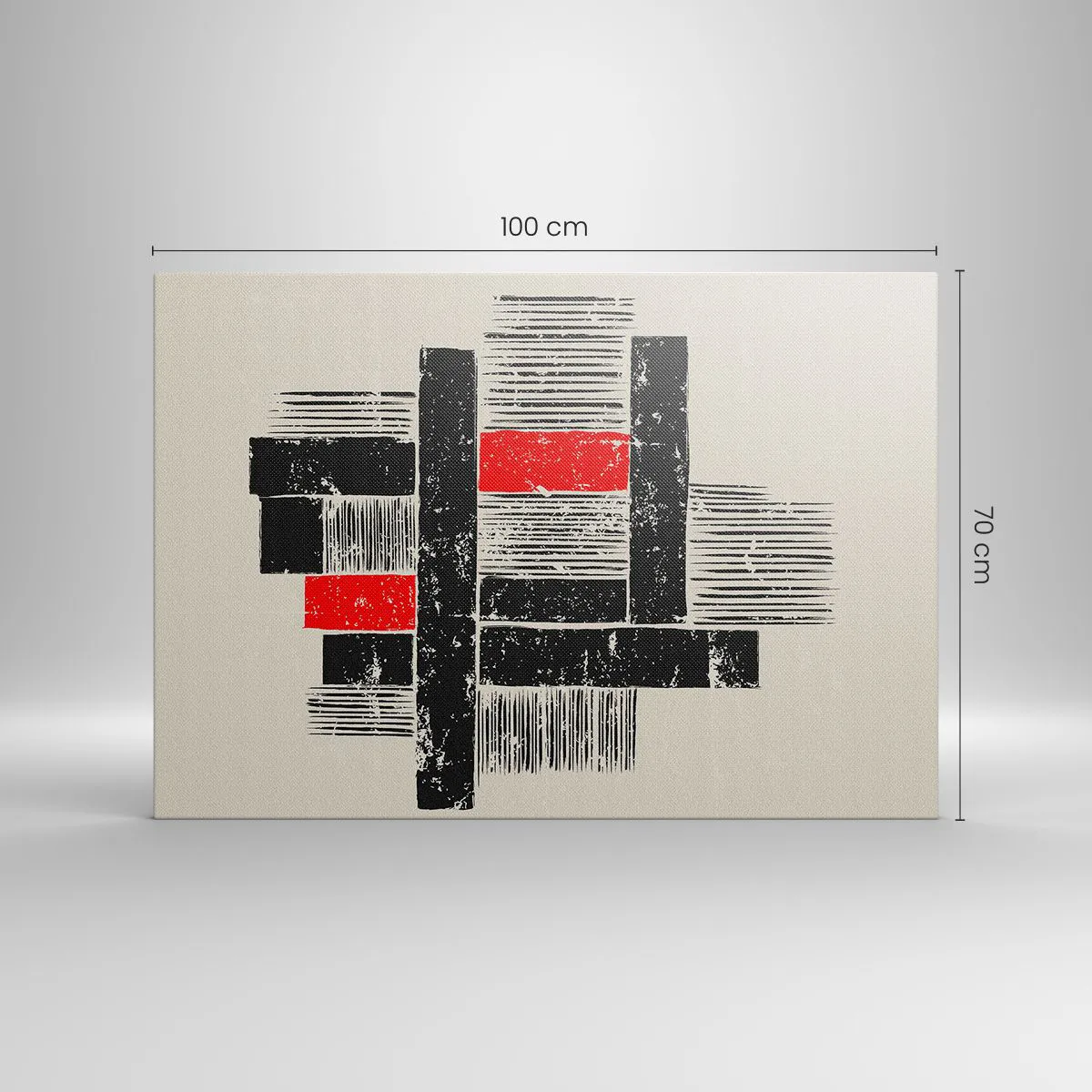 Vászonkép - Vörös és fekete - 100x70 cm