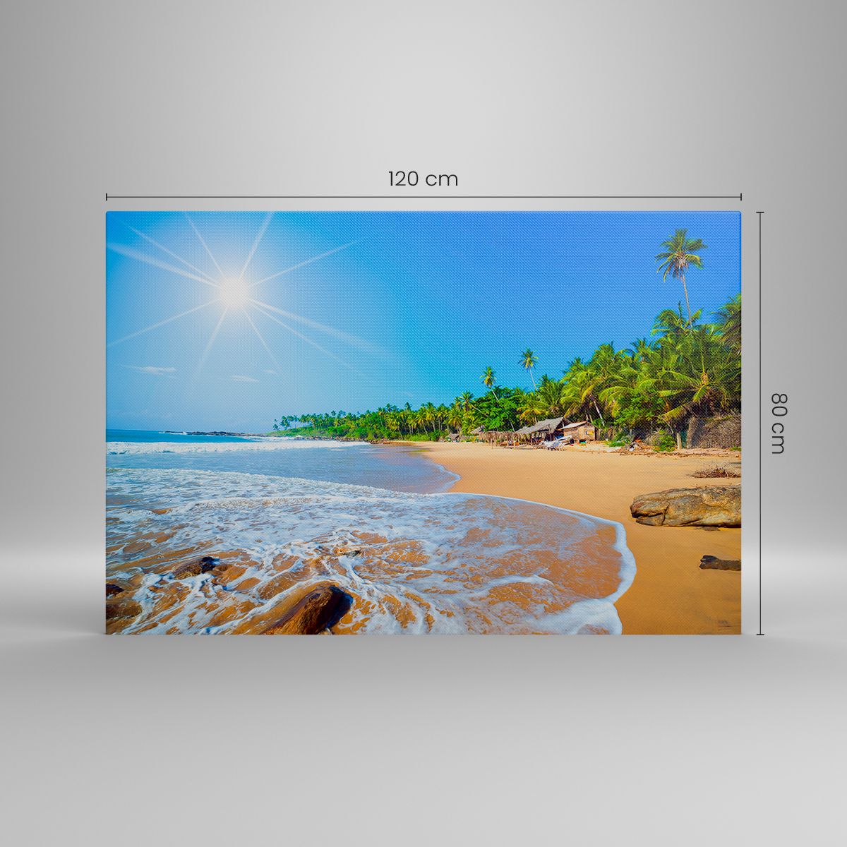 Impression sur Verre 160x50cm Tableaux Image Photo Île paysage maledivy