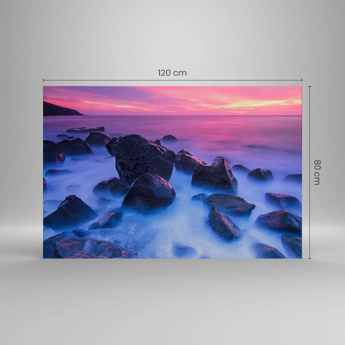 Lærredstryk - Billede på lærred - Fødsel i glimmer og tåge - 120x80 cm