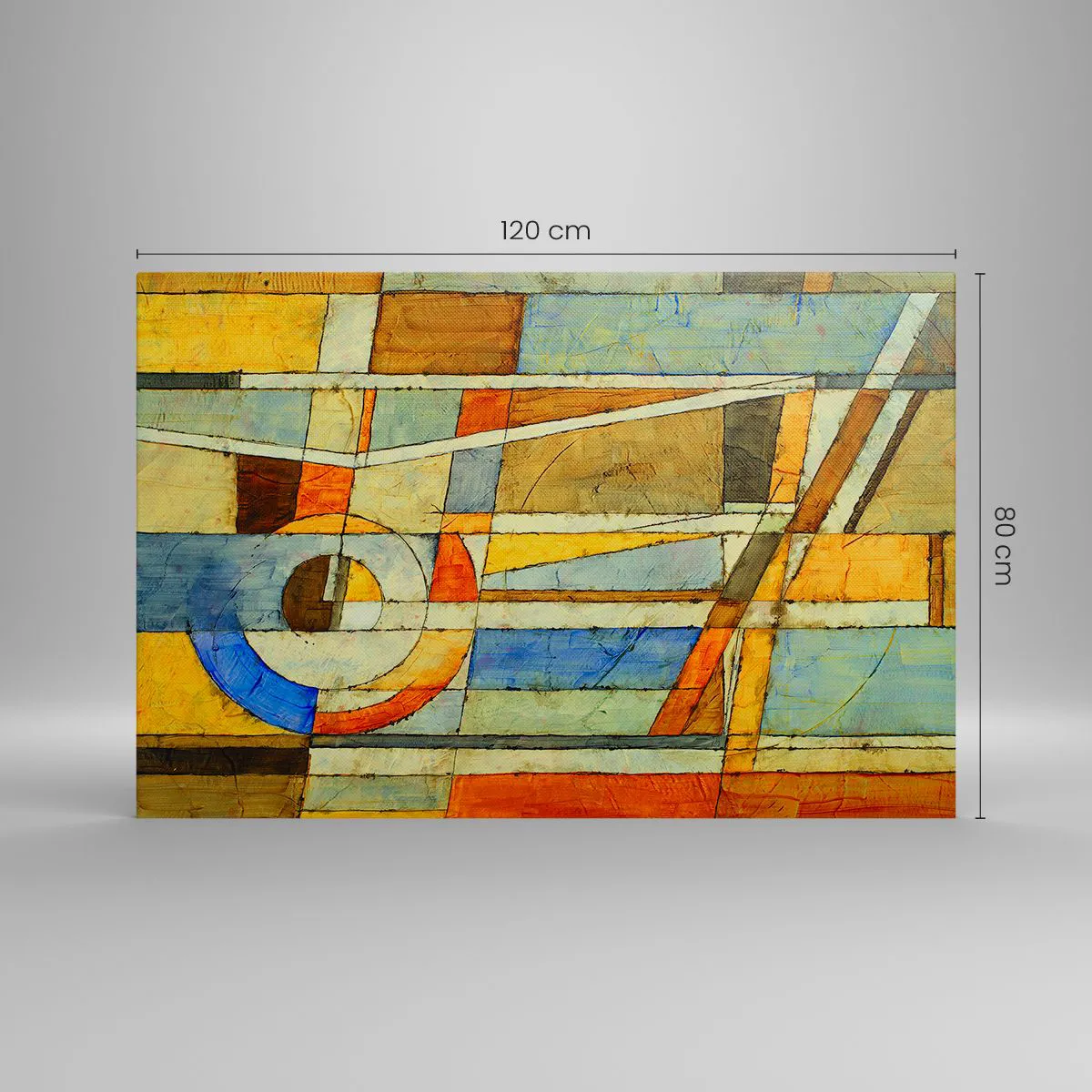 Tablou pe pânză - Cubismul în construcție - 120x80 cm