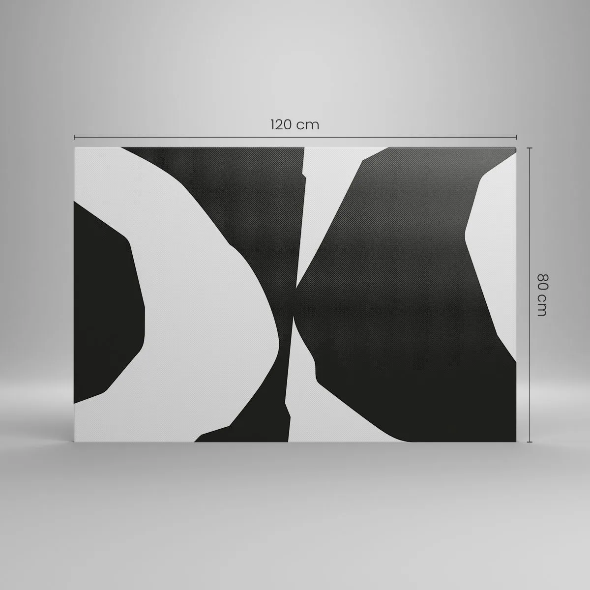 Bild auf Leinwand - Leinwandbild - Abstraktes Kontrastmuster in Schwarz und Weiß - 120x80cm - Positiv negativ - Moderne Wanddekoration für Wohnzimmer und Schlafzimmer ARTTOR