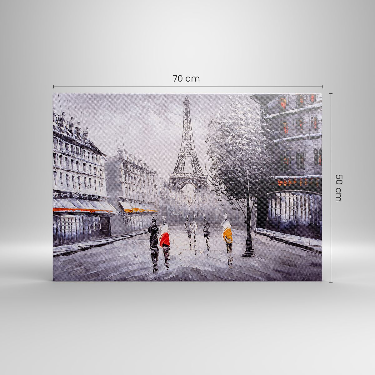 Acquista Retro di grandi dimensioni pittura ad olio stampato tela poster  Vista della strada di Parigi Paesaggio coppie Quadri da parete per  l'arredamento del soggiorno