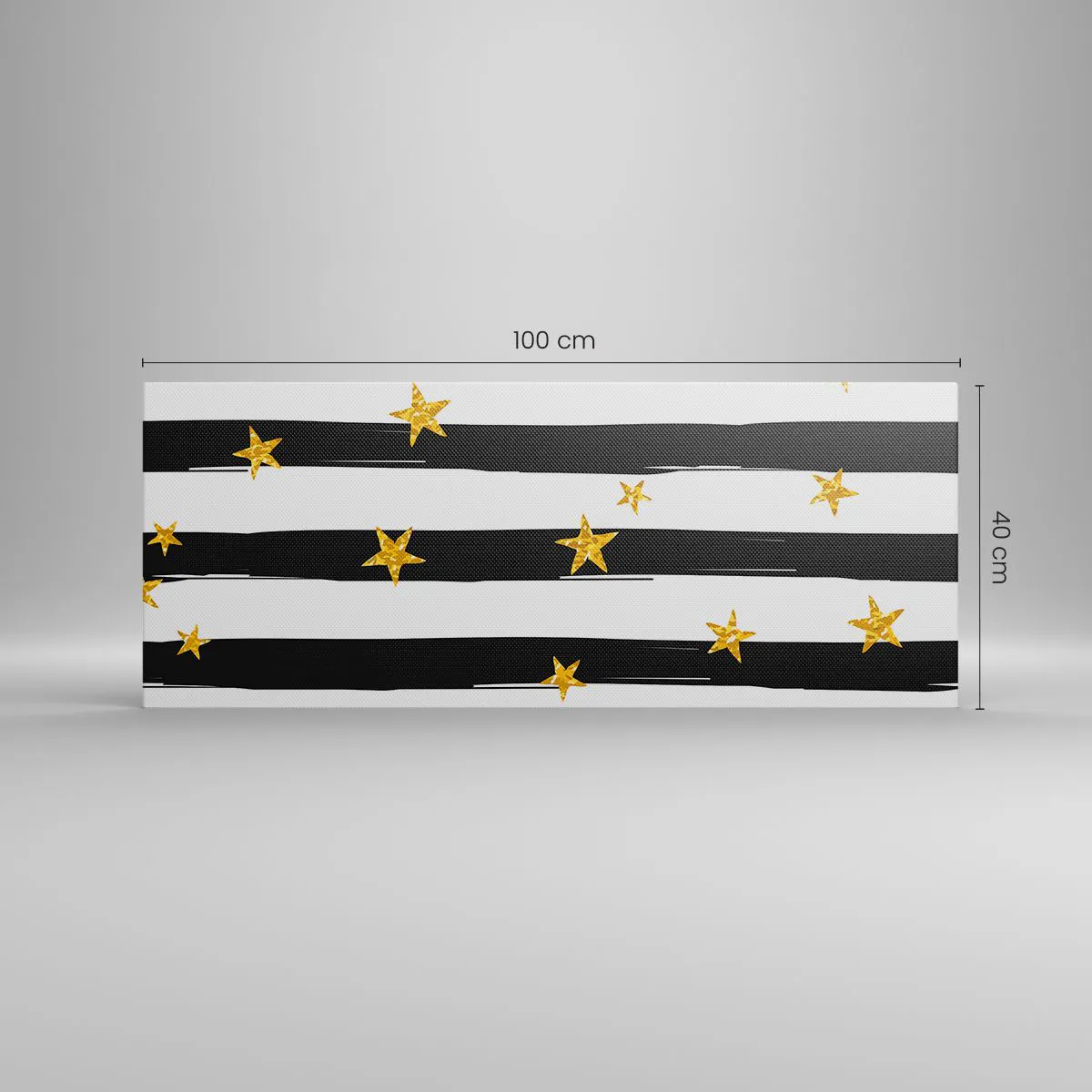 Lærredstryk - Billede på lærred - Vi blev alle født under en heldig stjerne - 100x40 cm