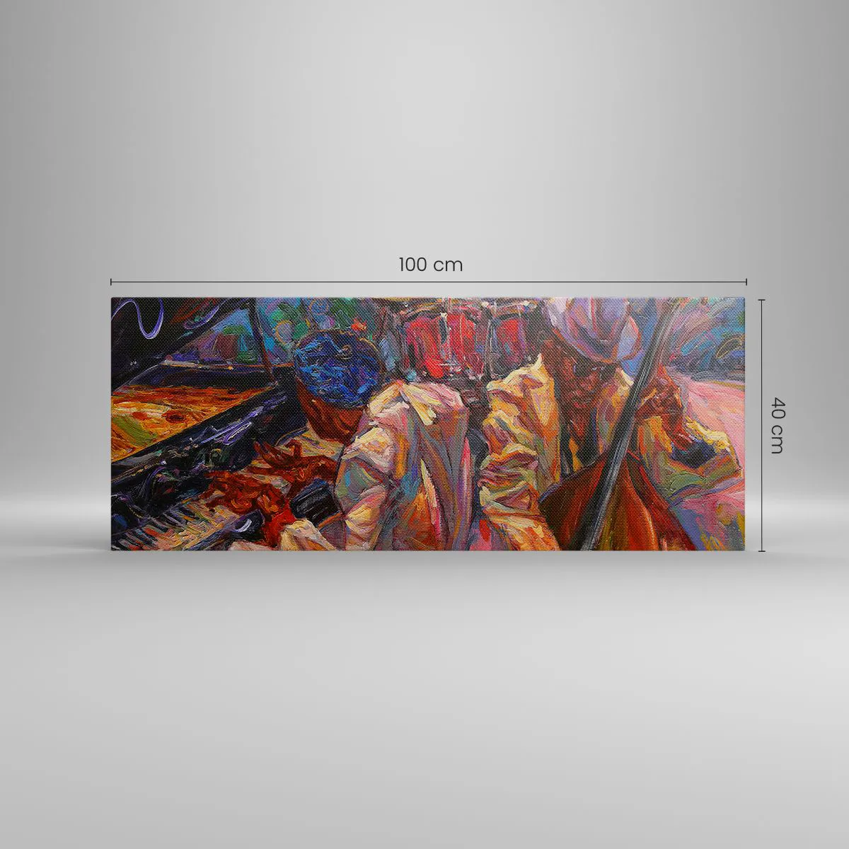 Bild auf Leinwand - Leinwandbild - In einem Schlag - 100x40 cm