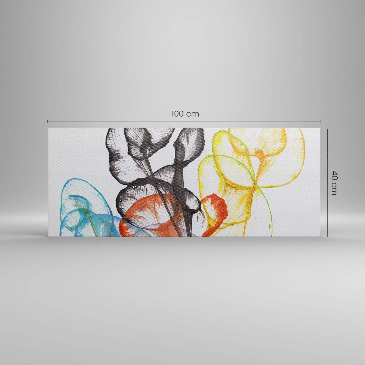 Impression sur toile - Image sur toile - Fleurs avec une âme - 100x40 cm