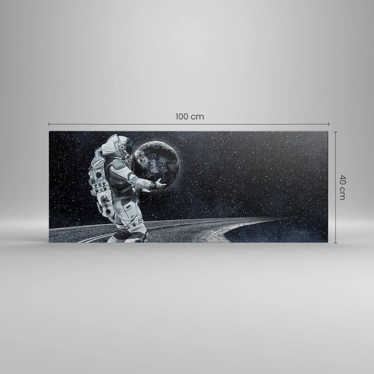 Cuadro sobre lienzo - Impresión de Imagen - En la Vía Láctea - 100x40 cm