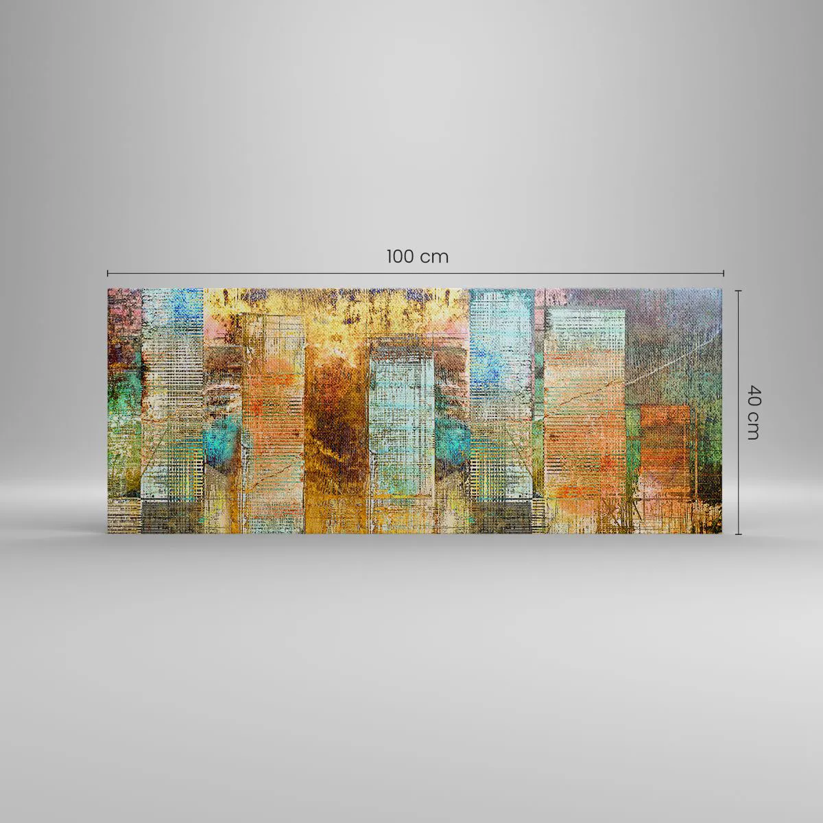 Impression sur toile - Image sur toile - Une métropole ensoleillée - 100x40 cm