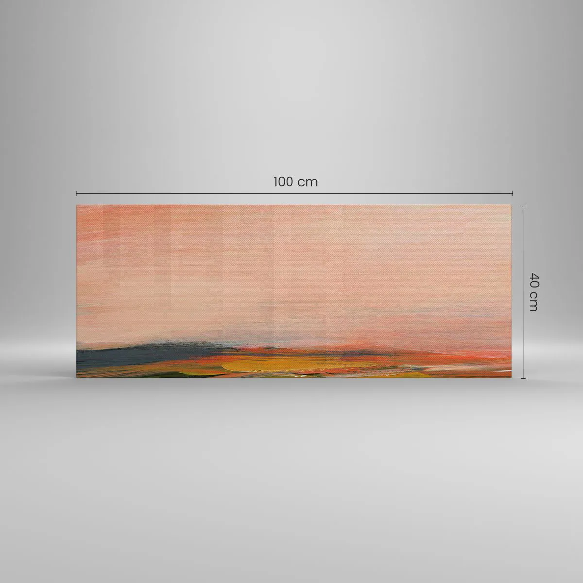 Lærredstryk - Billede på lærred - I lyserøde toner - 100x40 cm