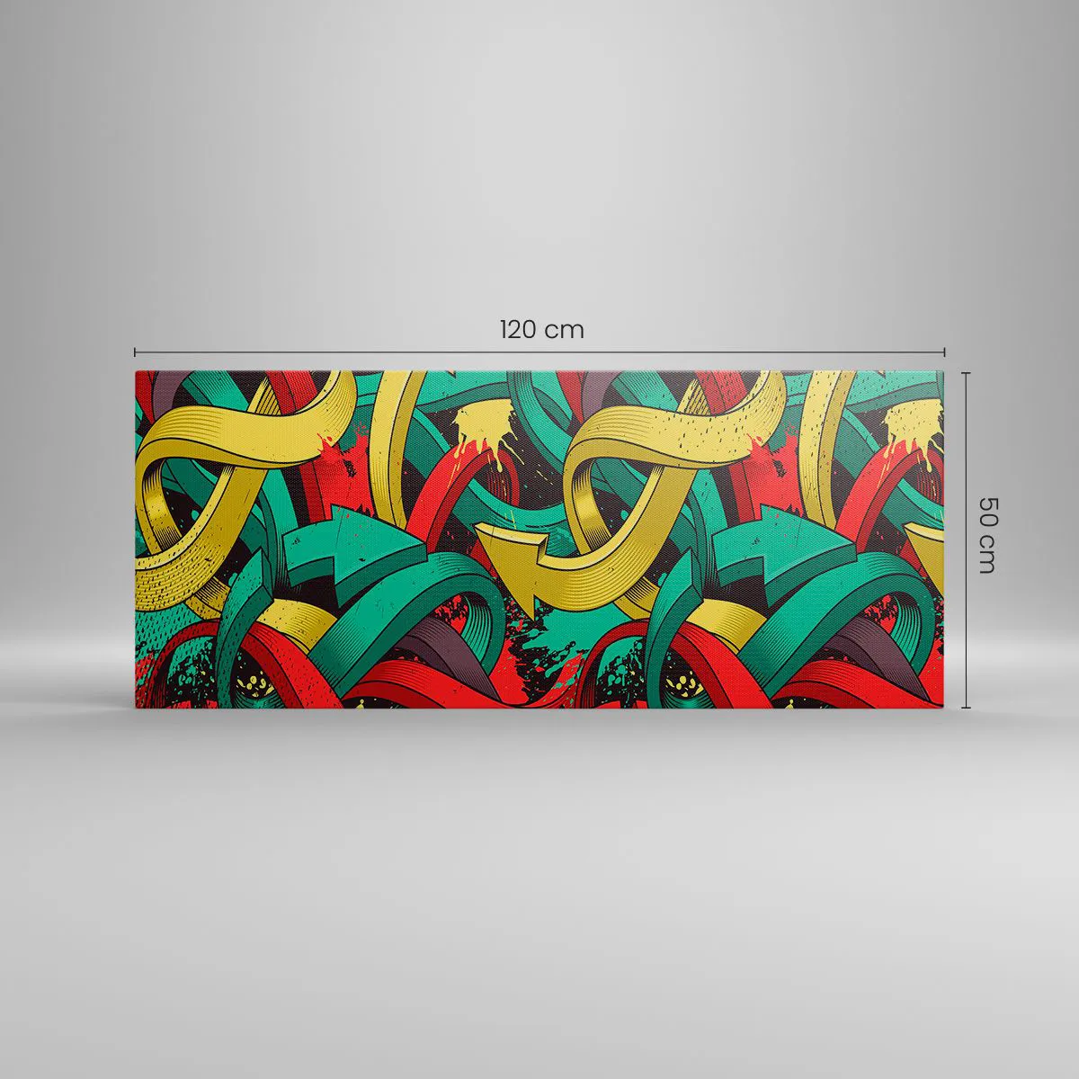 Lærredstryk - Billede på lærred - Hvilken vej skal man gå? - 120x50 cm