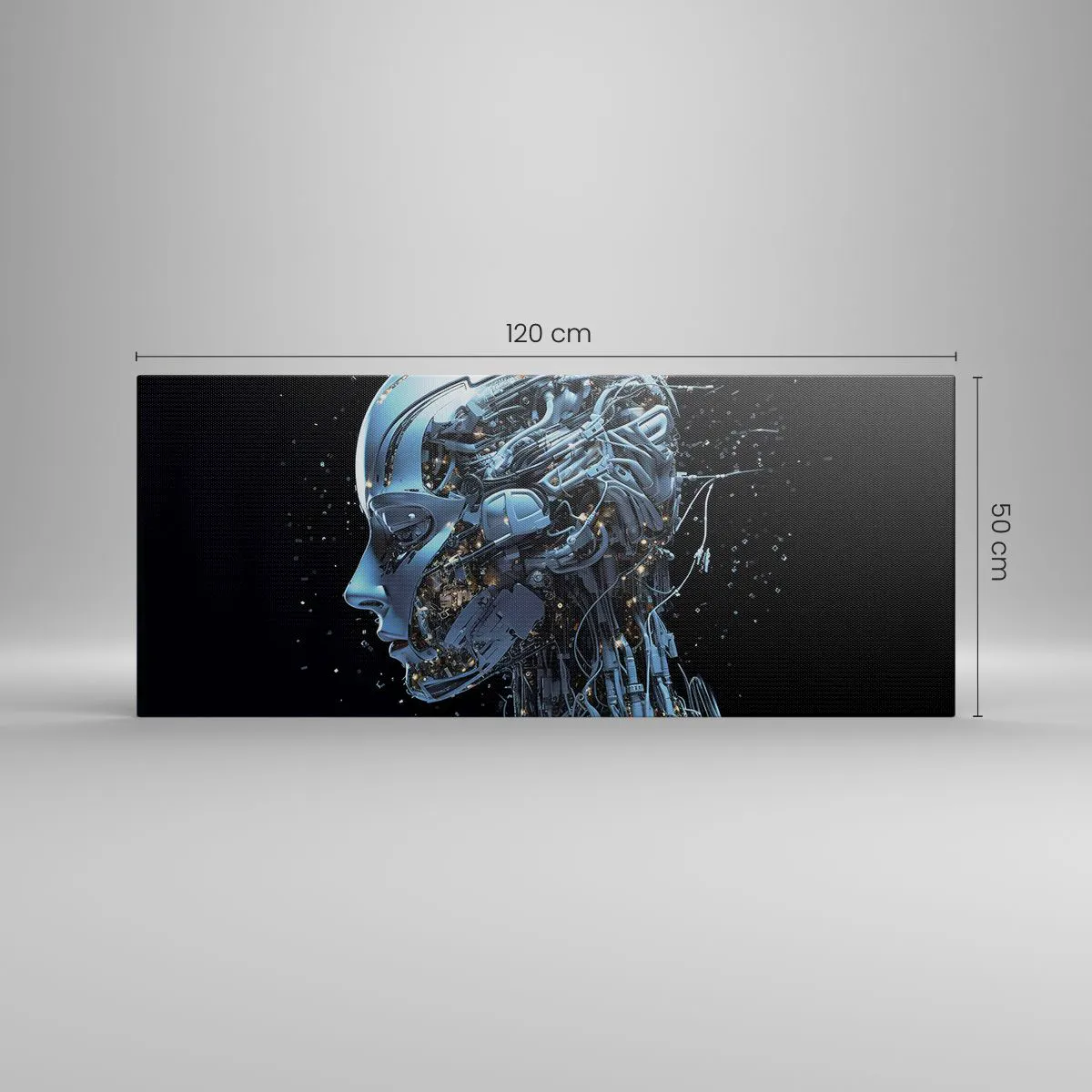 Vászonkép - A technológia egy nő - 120x50 cm