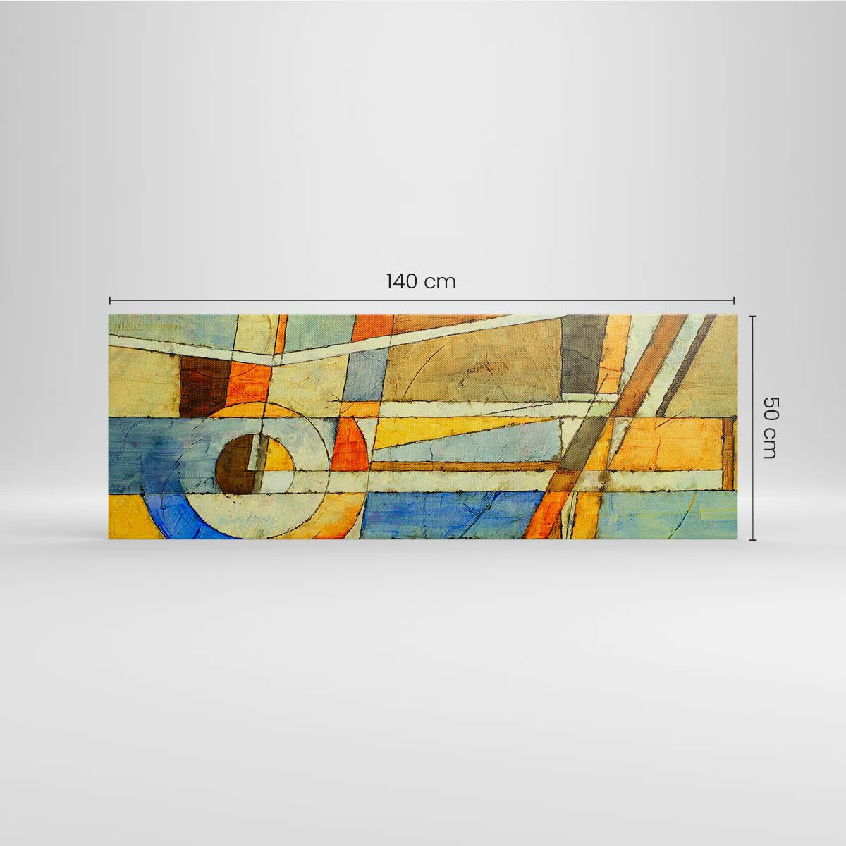 Tablou pe pânză - Cubismul în construcție - 140x50 cm