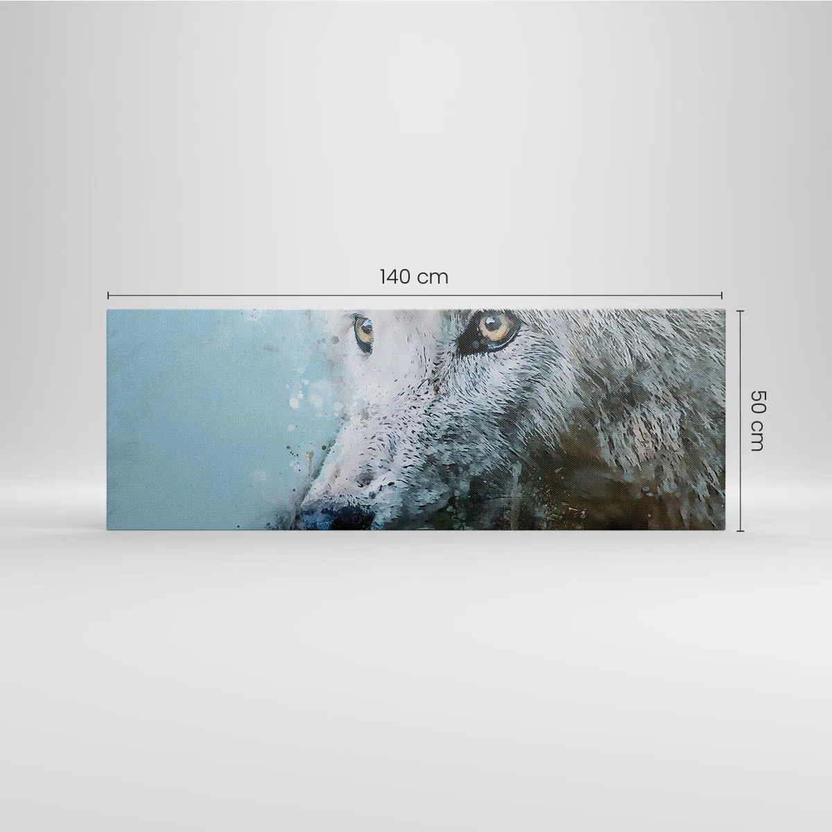 Tablou pe pânză - Faceți cunoștință cu sufletul lupului - 140x50 cm