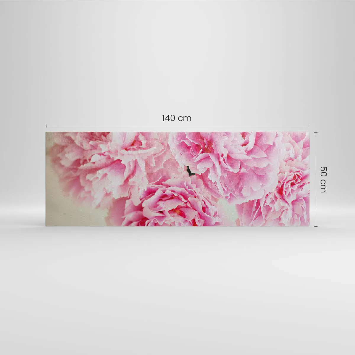 Lærredstryk - Billede på lærred - I lyserød glamour - 140x50 cm