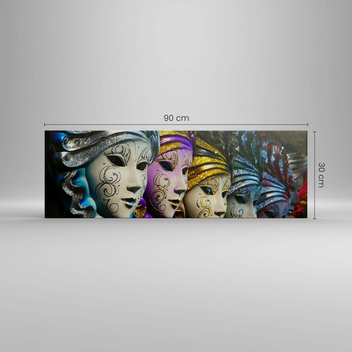 Canvas picture - Secret in Gold and Silver - 90x30 cm