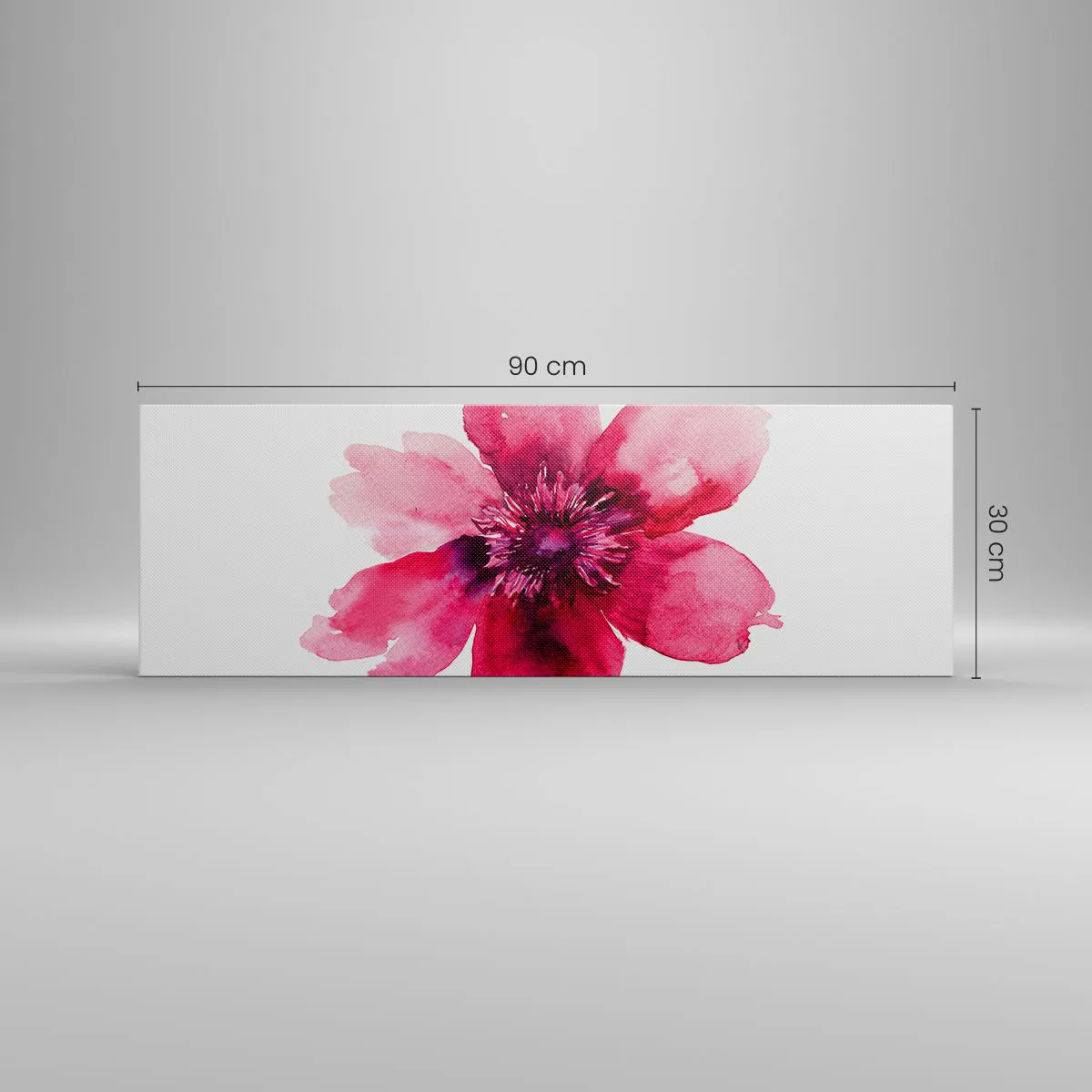 Vászonkép - Kármin illatos csók - 90x30 cm