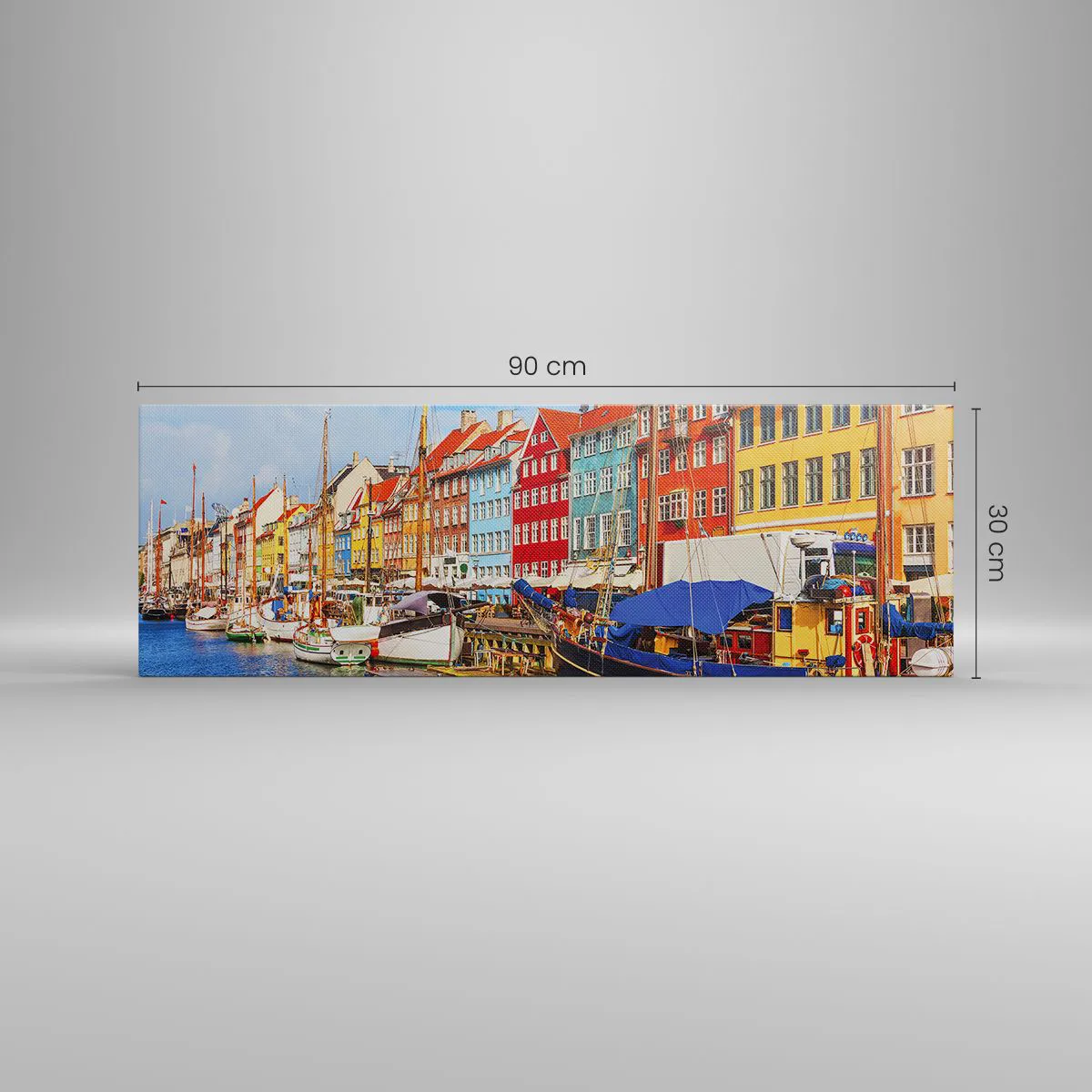 Canvas picture - Joyful Coast - 90x30 cm