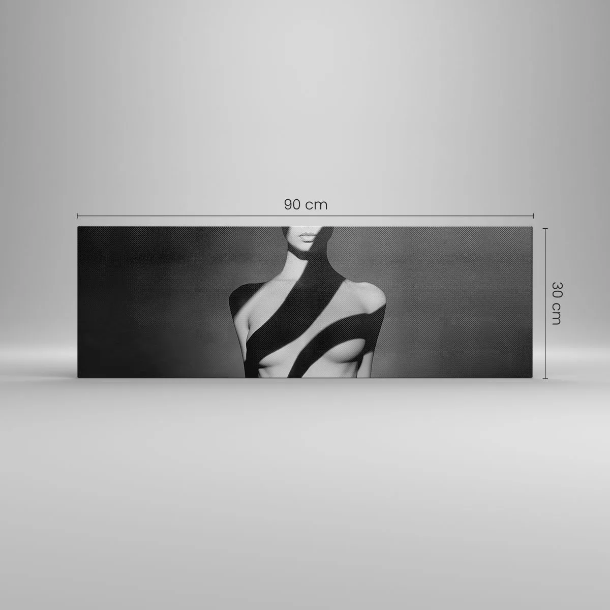 Lærredstryk - Billede på lærred - I blænding og skygge - 90x30 cm