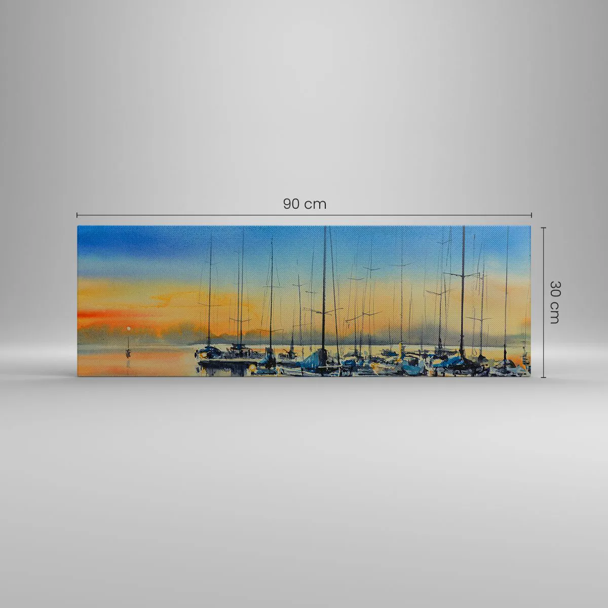 Impression sur toile - Image sur toile - Fin d'une belle journée - 90x30 cm