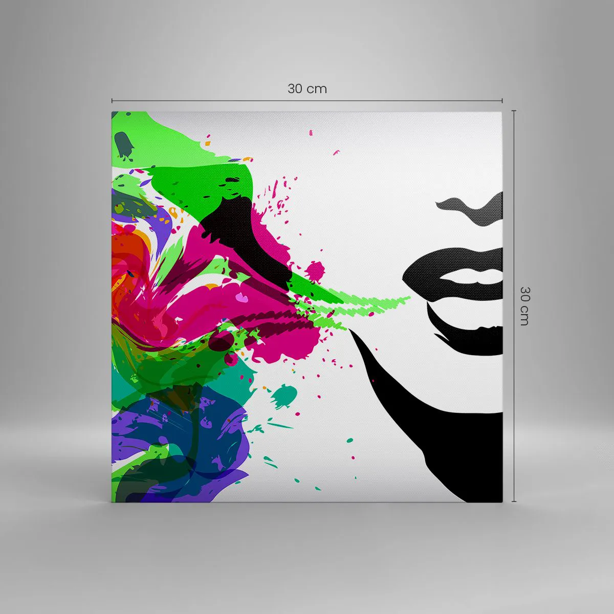 Vászonkép - Egy történet a szivárvány színeiben - 30x30 cm