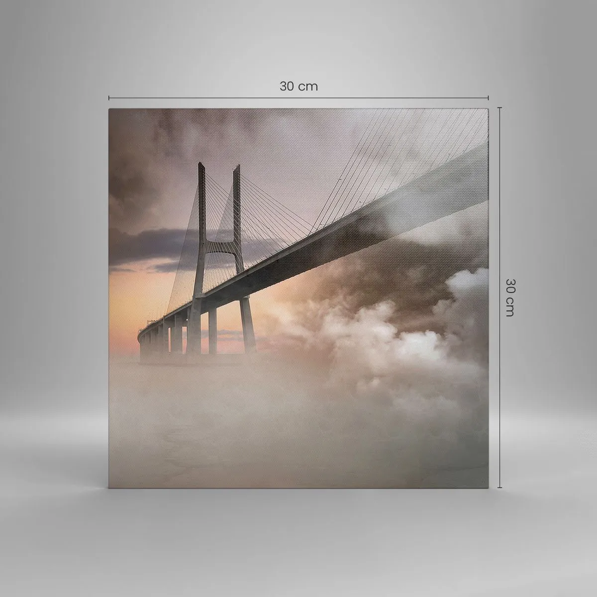 Canvastavla - Bild på duk - Vid en flod som inte finns  - 30x30 cm