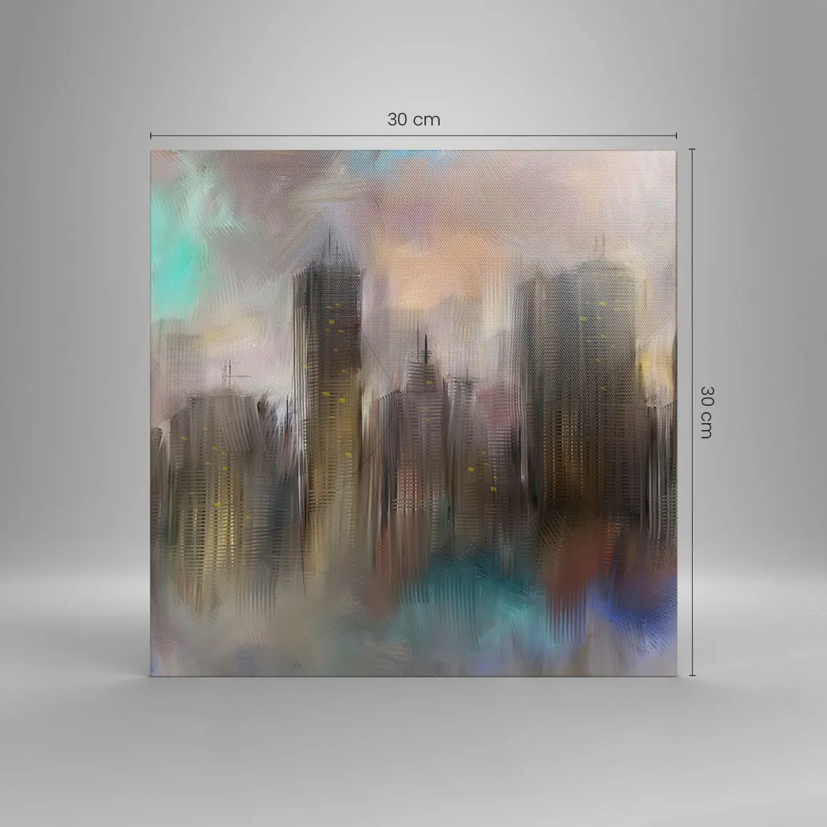 Impression sur toile - Image sur toile - Une composition d'acier, de pierre et de brouillard - 30x30 cm