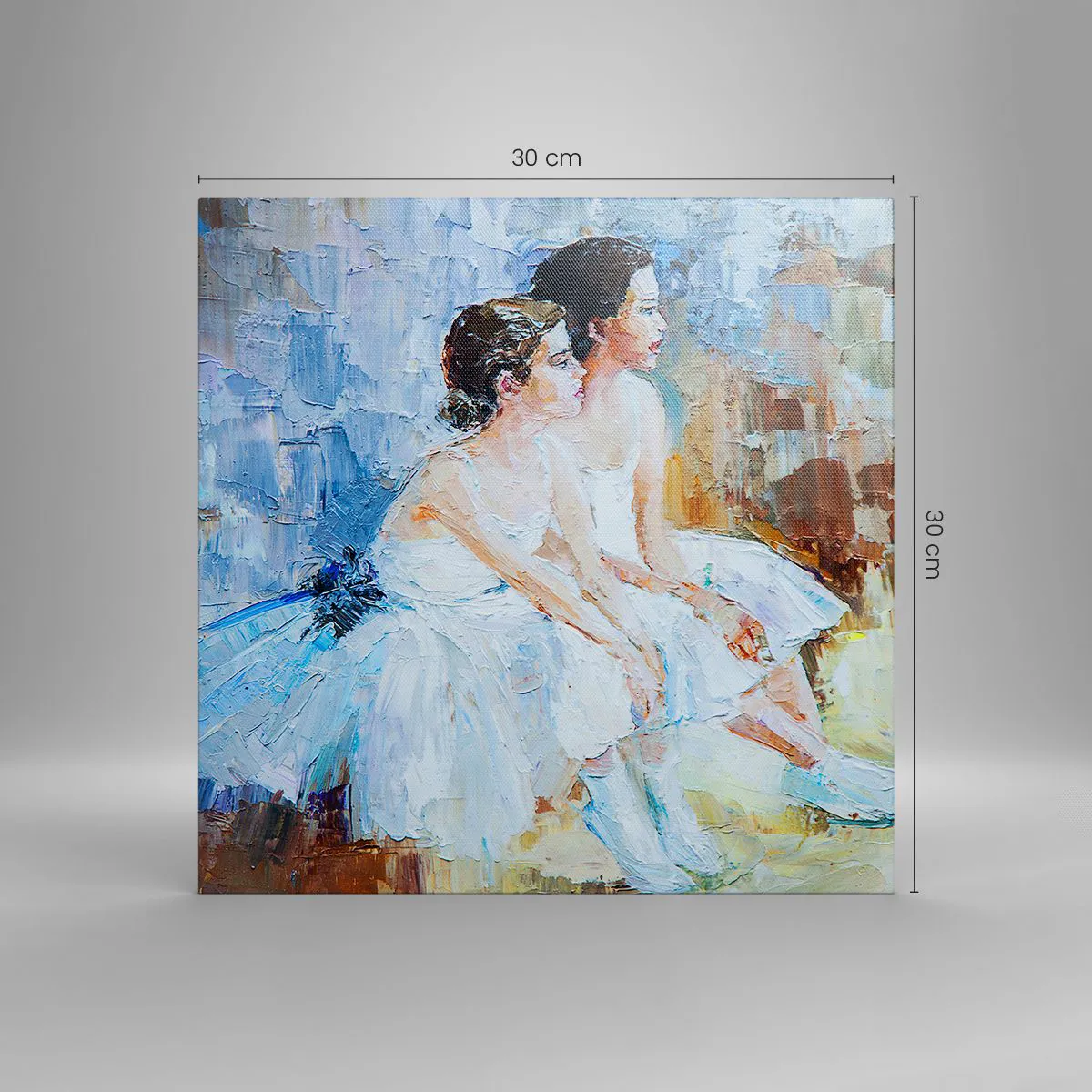 Lærredstryk - Billede på lærred - Hvile for unge svaner - 30x30 cm