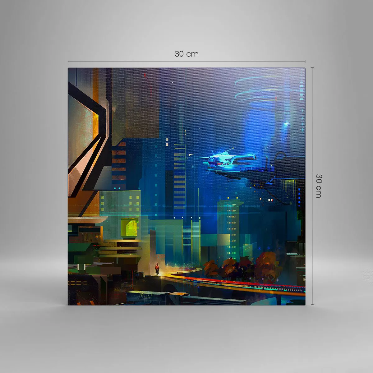 Quadro em tela - Num futuro próximo - 30x30 cm