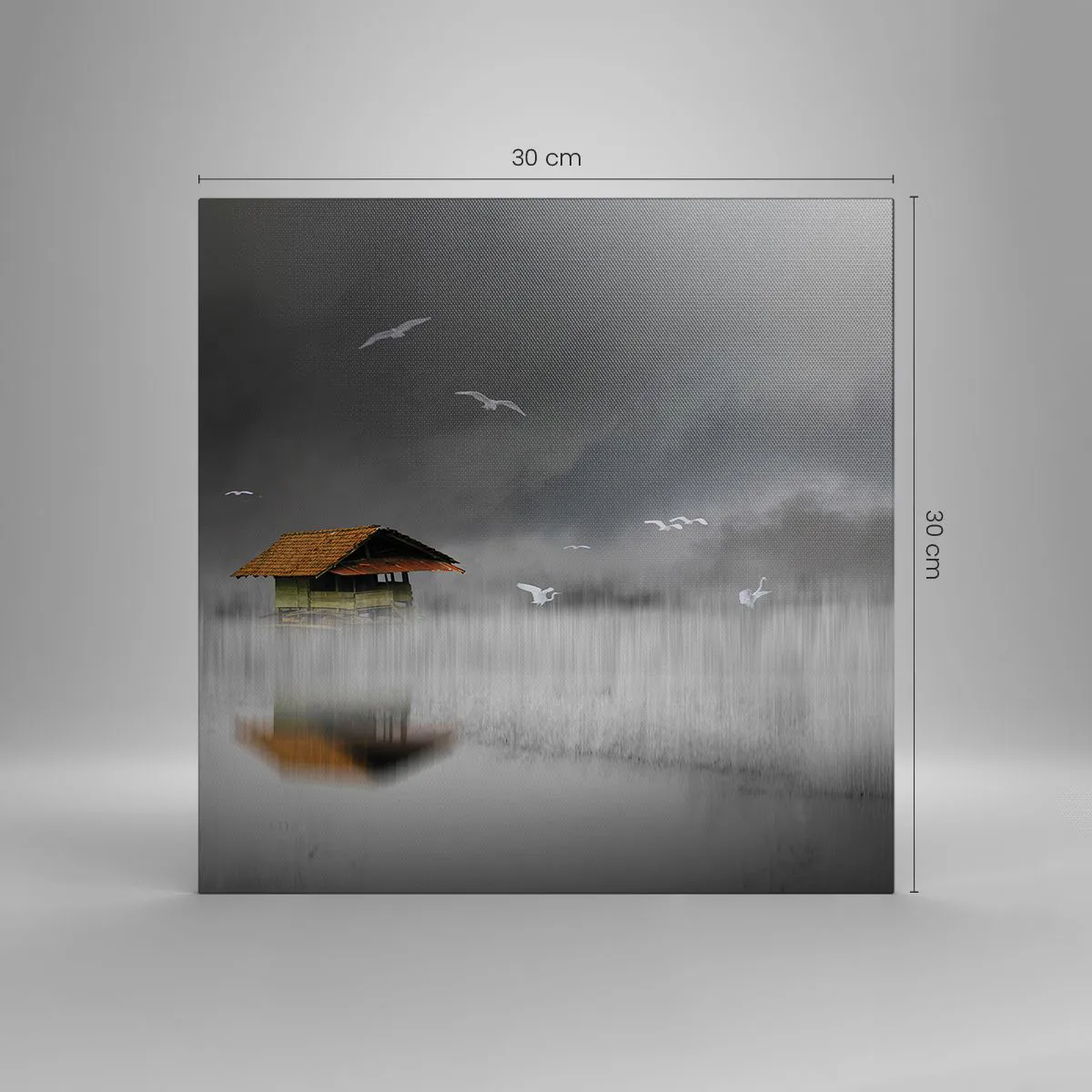 Impression sur toile - Image sur toile - A l'abri de la pluie - 30x30 cm