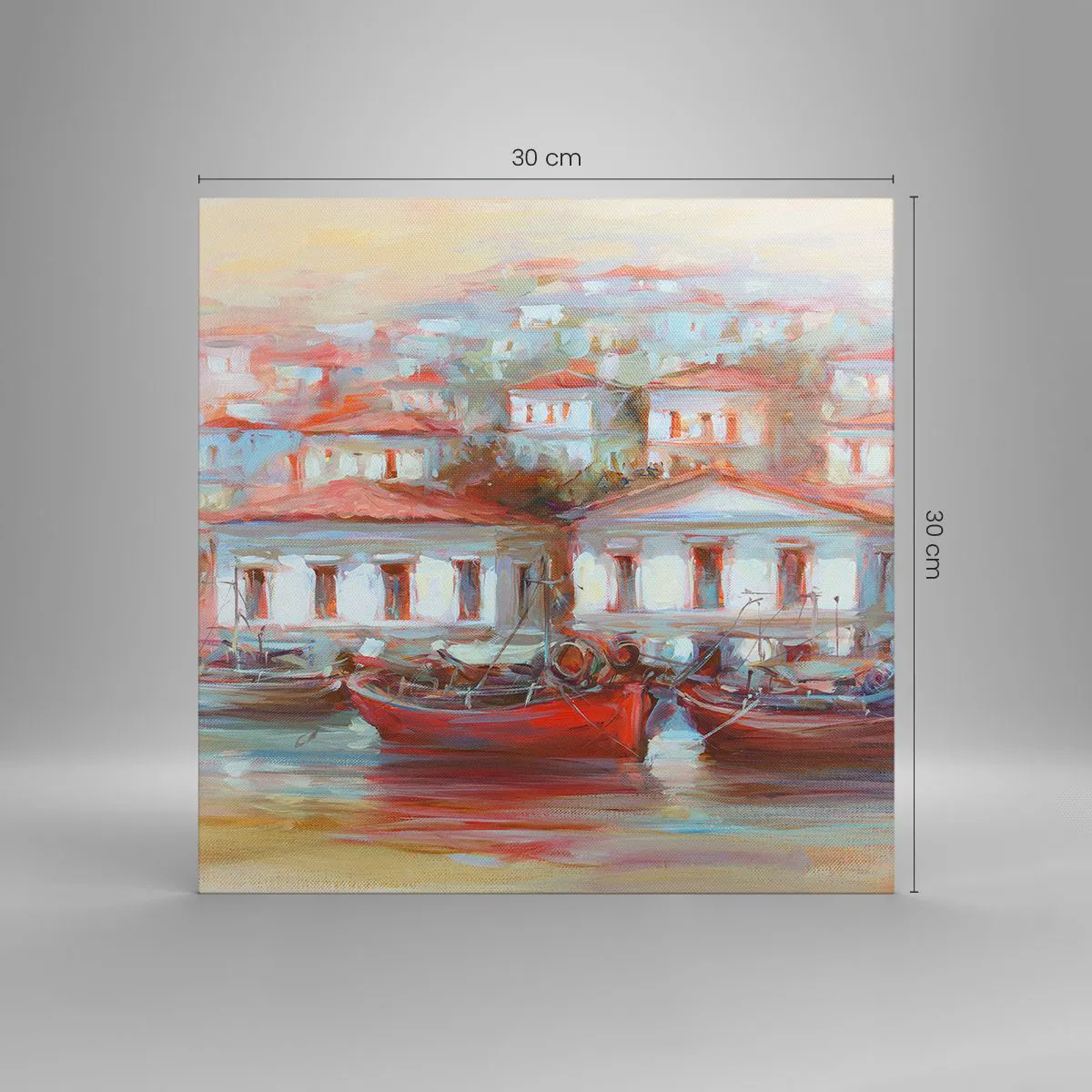 Cuadro sobre lienzo - Impresión de Imagen - Ciudad feliz - 30x30 cm